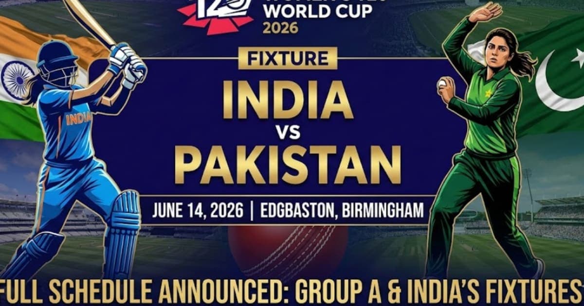 ICC Women's T20 World Cup 2026 Schedule: India vs Pakistan  Date, Time, Groups & Full Fixtures