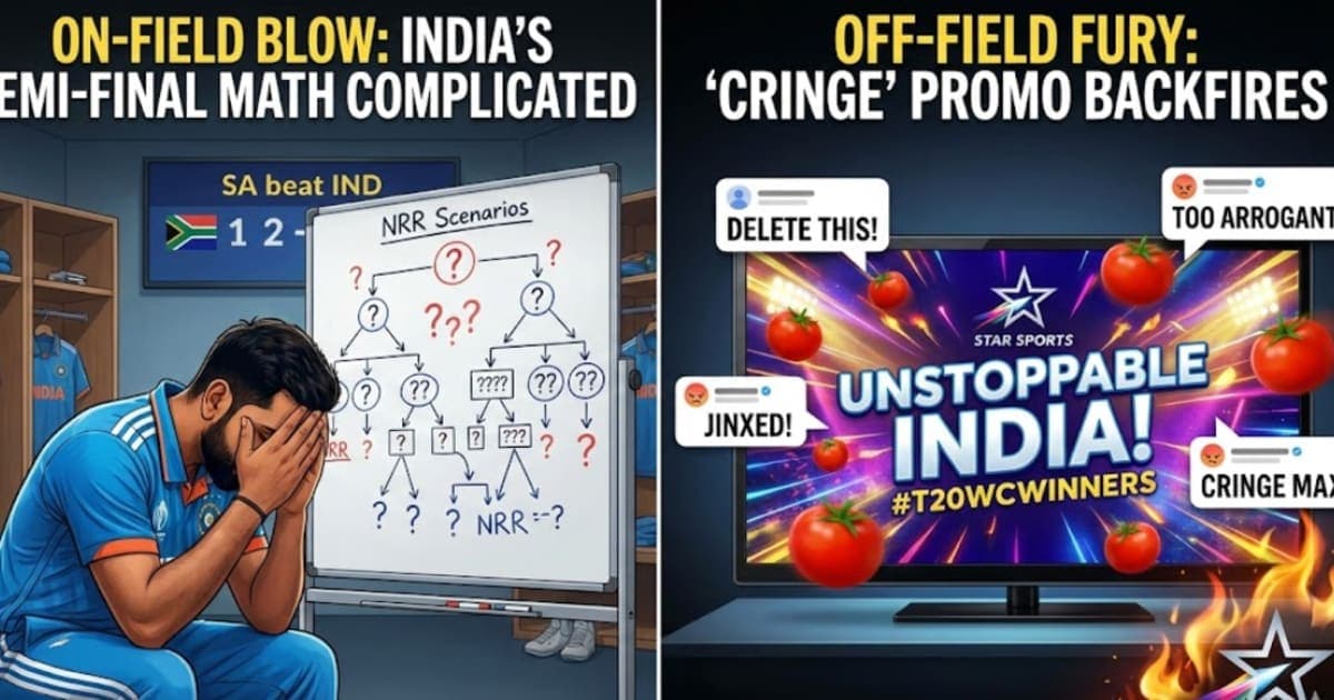 India vs South Africa T20 WC 2026: Loss, NRR Crisis & Star Sports Backlash