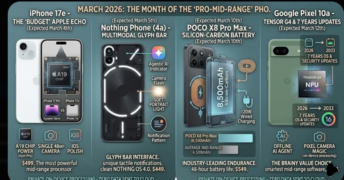 Best $499 Phones March 2026: iPhone 17e vs Pixel 10a