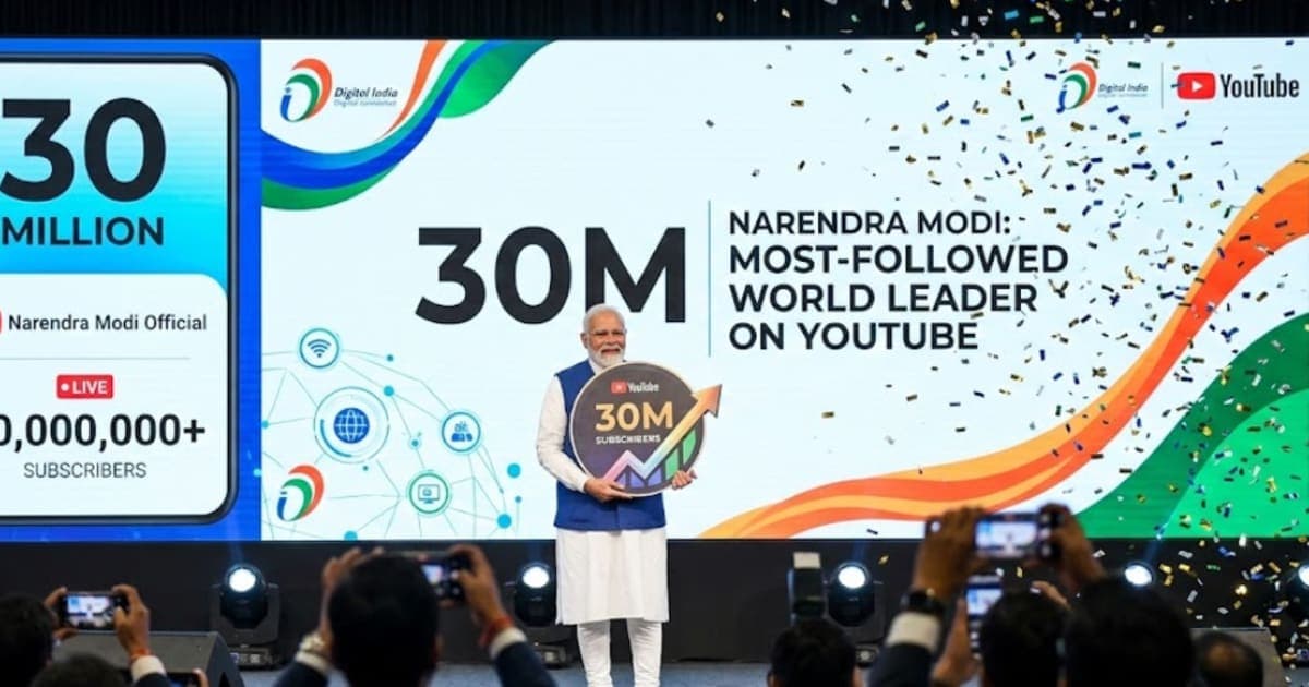 Modi Hits 30 Million YouTube Subscribers: How He Became the World's Most-Followed Leader Online