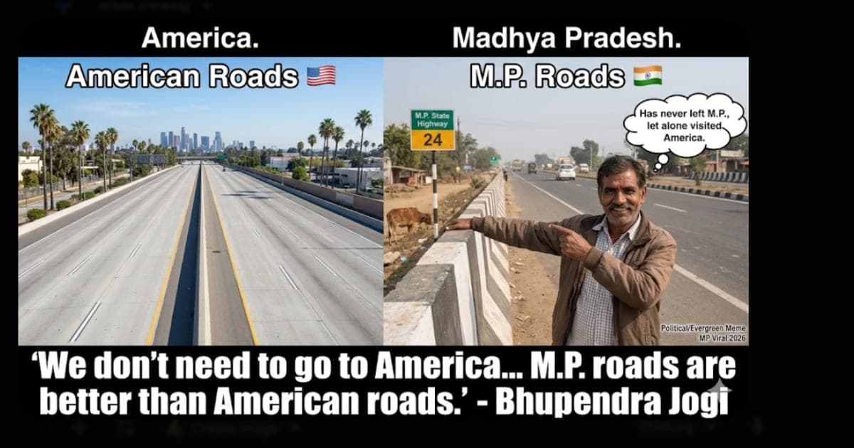 Bhupendra Jogi Meme Explained — The MP Roads Better Than America Viral Clip Origin