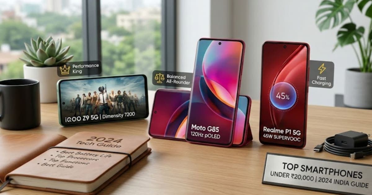 Best Smartphones Under ₹20,000 in India 2026 — iQOO Z9 5G vs Moto G85 vs Realme P1 5G – Electronics