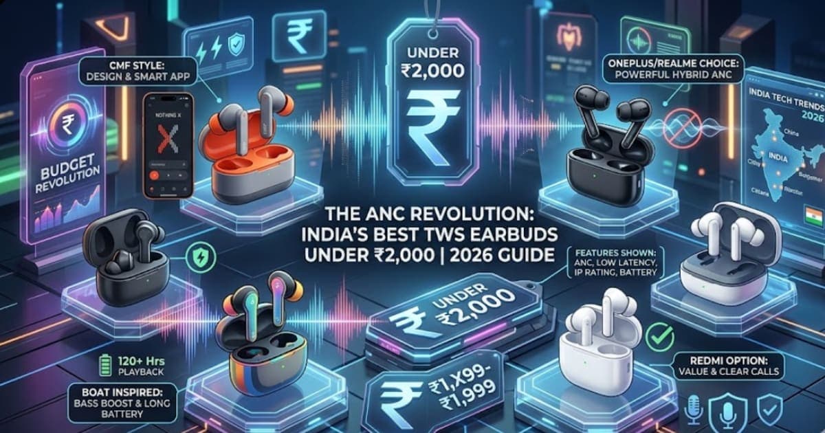 Best TWS Earbuds Under ₹2,000 in India (2026): Realme, OnePlus, CMF Compared
