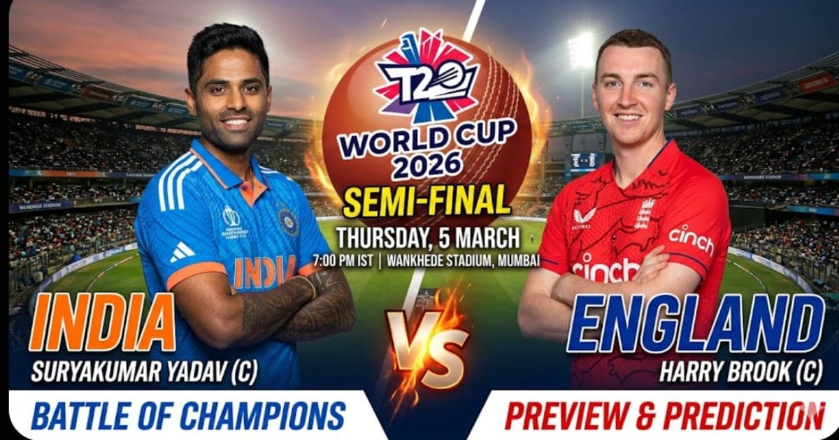 IND vs ENG T20 WC 2026 Semi-Final Preview: Wankhede