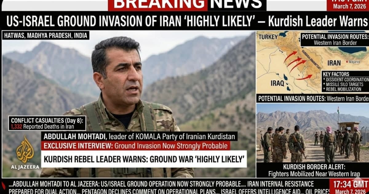 US Ground Invasion of Iran? Kurdish Leader Says 'Highly Likely' — Full Breakdown