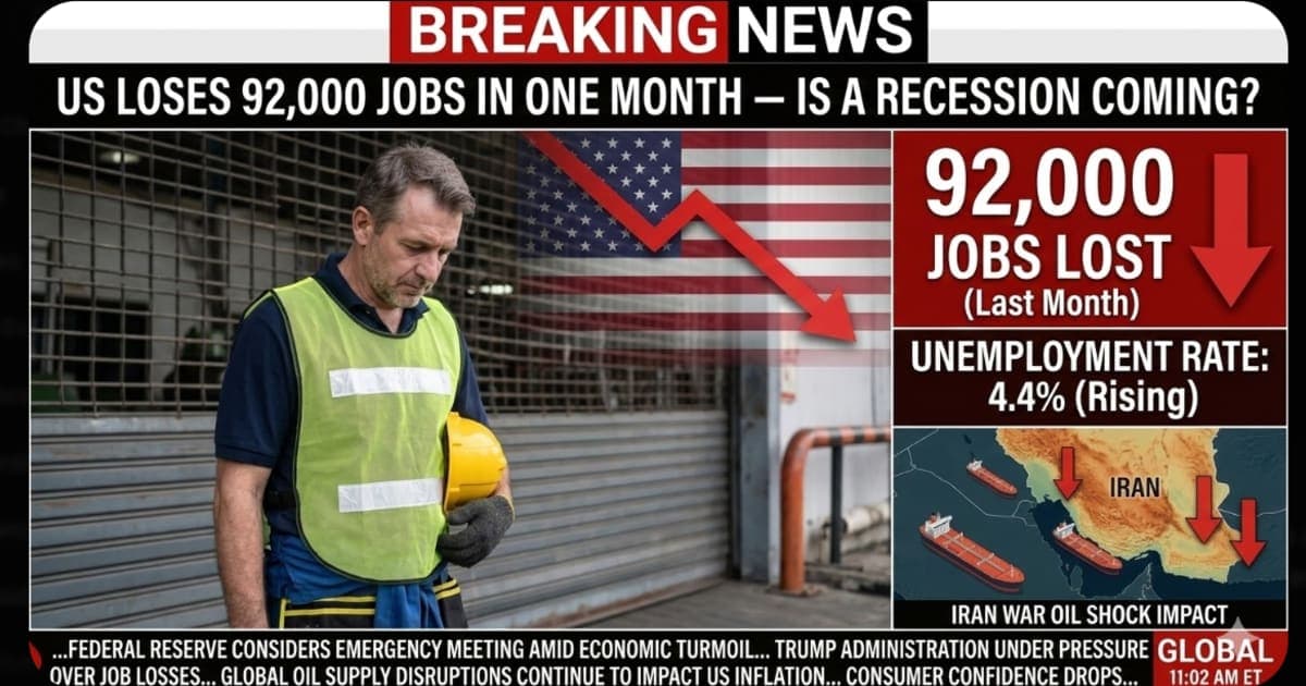 US Loses 92,000 Jobs in February 2026 — Is a Recession Coming? – Politics