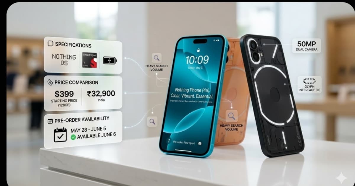 Nothing Phone 4a: Price ₹29,900, New Colors, Glyph 4.0 & June 2026 Launch — Full Leak Roundup