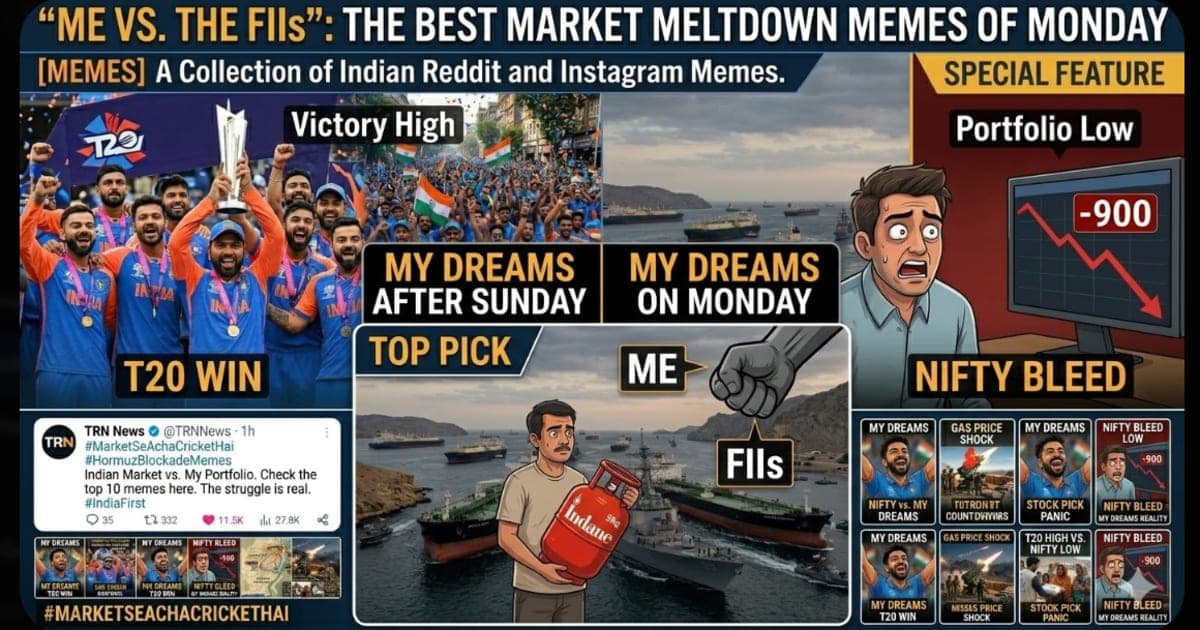 "Me vs. The FIIs": The Best Market Meltdown Memes From the Most Unhinged Monday of 2026