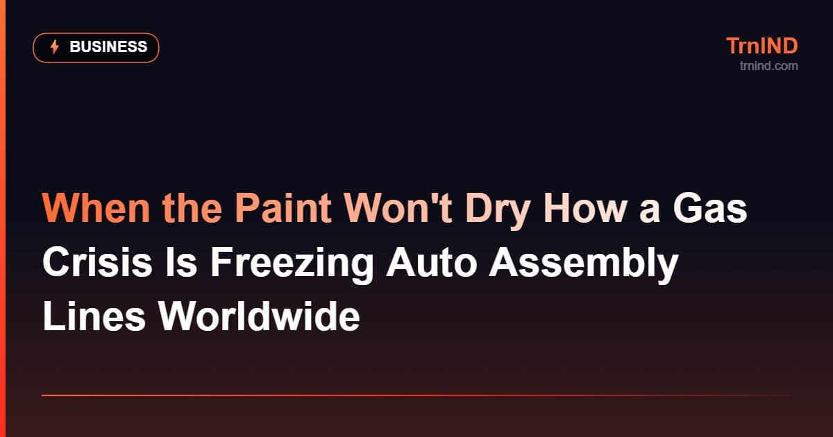When the Paint Won't Dry How a Gas Crisis Is Freezing Auto Assembly Lines Worldwide