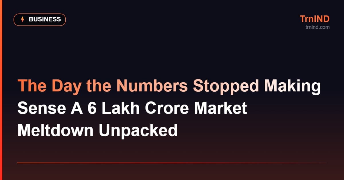 The Day the Numbers Stopped Making Sense A 6 Lakh Crore Market Meltdown Unpacked