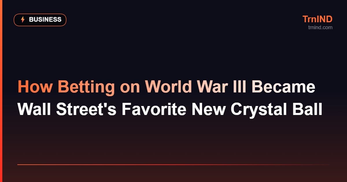 How Betting on World War III Became Wall Street's Favorite New Crystal Ball