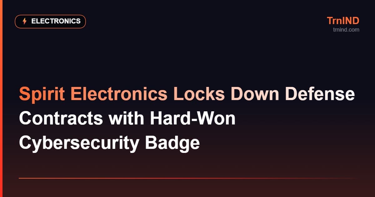 Spirit Electronics Locks Down Defense Contracts with Hard-Won Cybersecurity Badge