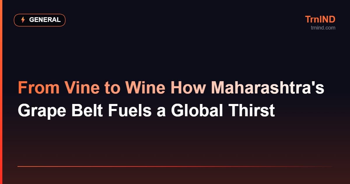 From Vine to Wine How Maharashtra's Grape Belt Fuels a Global Thirst