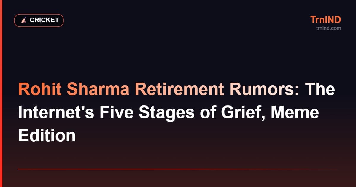 Rohit Sharma Retirement Rumors: The Internet's Five Stages of Grief, Meme Edition