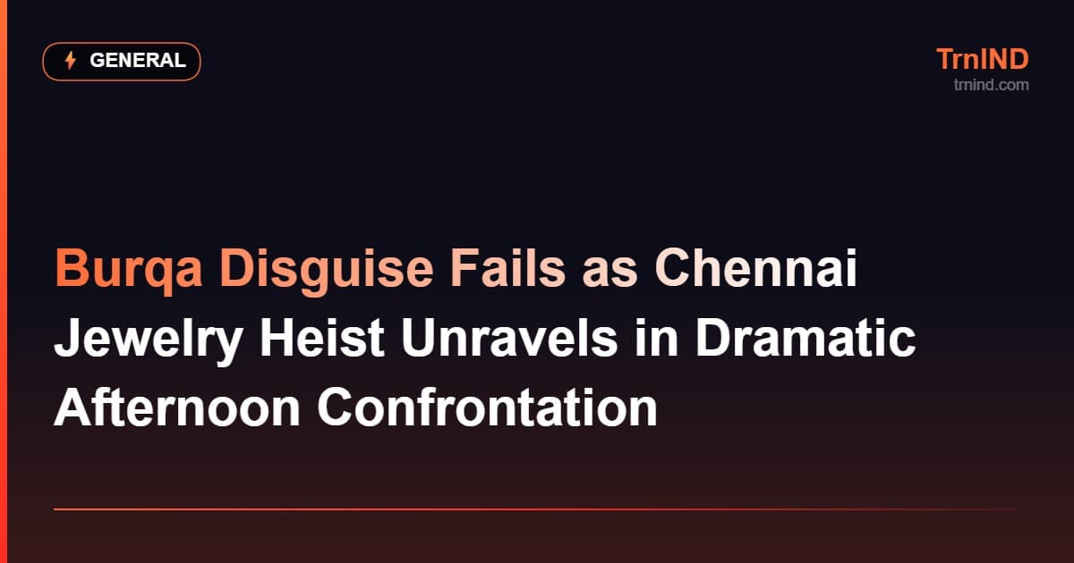 Burqa Disguise Fails as Chennai Jewelry Heist Unravels in Dramatic Afternoon Confrontation