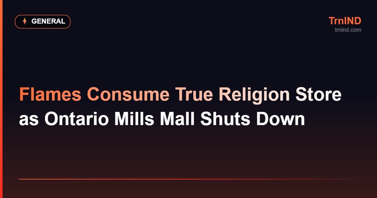 Flames Consume True Religion Store as Ontario Mills Mall Shuts Down