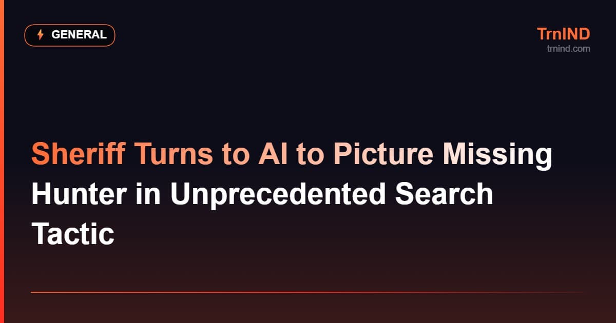 Sheriff Turns to AI to Picture Missing Hunter in Unprecedented Search Tactic – General