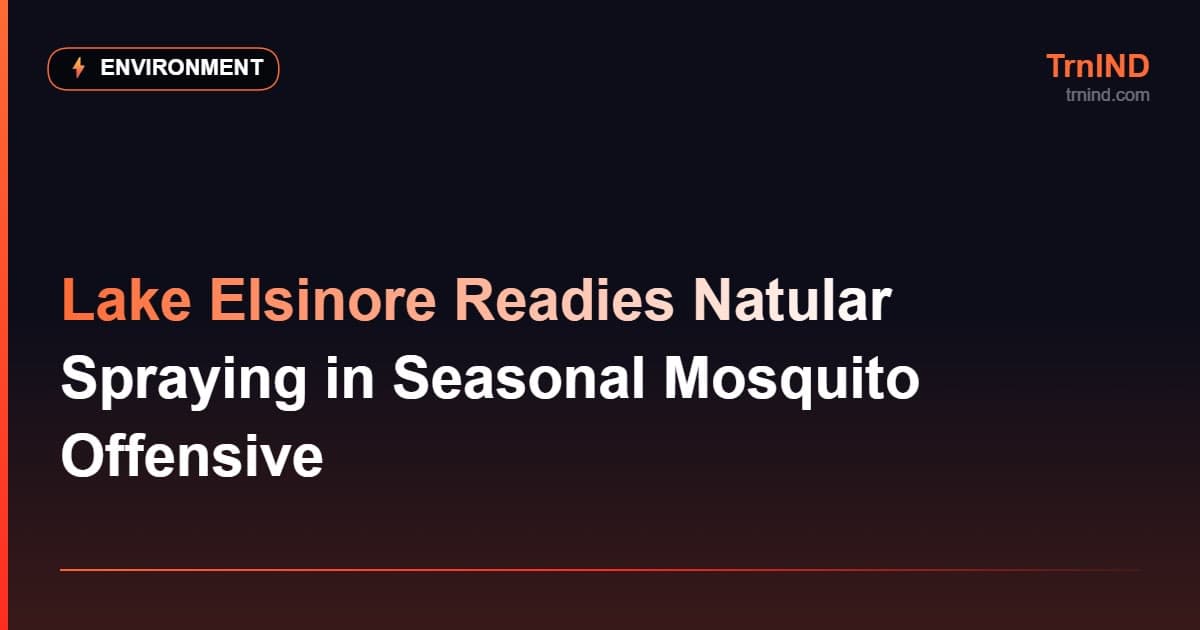 Lake Elsinore Readies Natular Spraying in Seasonal Mosquito Offensive – Environment