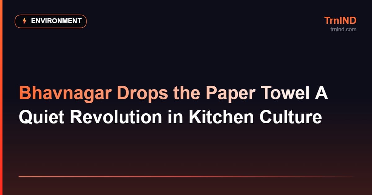 Bhavnagar Drops the Paper Towel A Quiet Revolution in Kitchen Culture – Environment