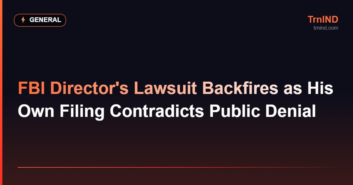 FBI Director's Lawsuit Backfires as His Own Filing Contradicts Public Denial – General