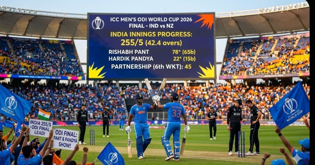 India 255/5 T20 World Cup Final 2026: Complete Over by Over Breakdown