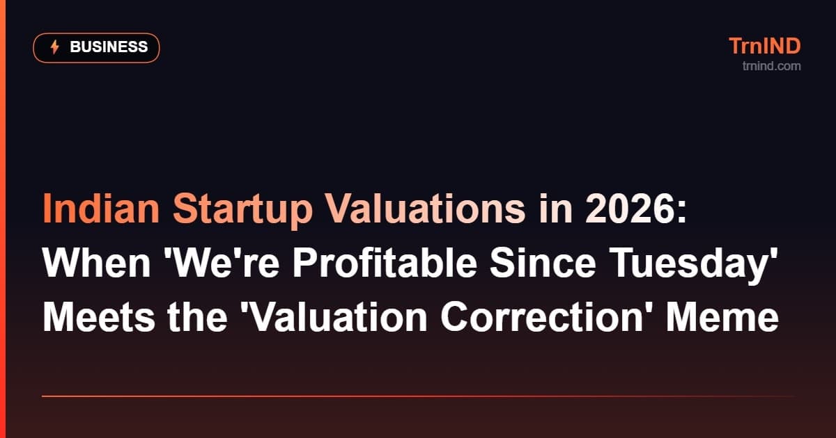 Indian Startup Valuations in 2026: When 'We're Profitable Since Tuesday' Meets the 'Valuation Correction' Meme – Business