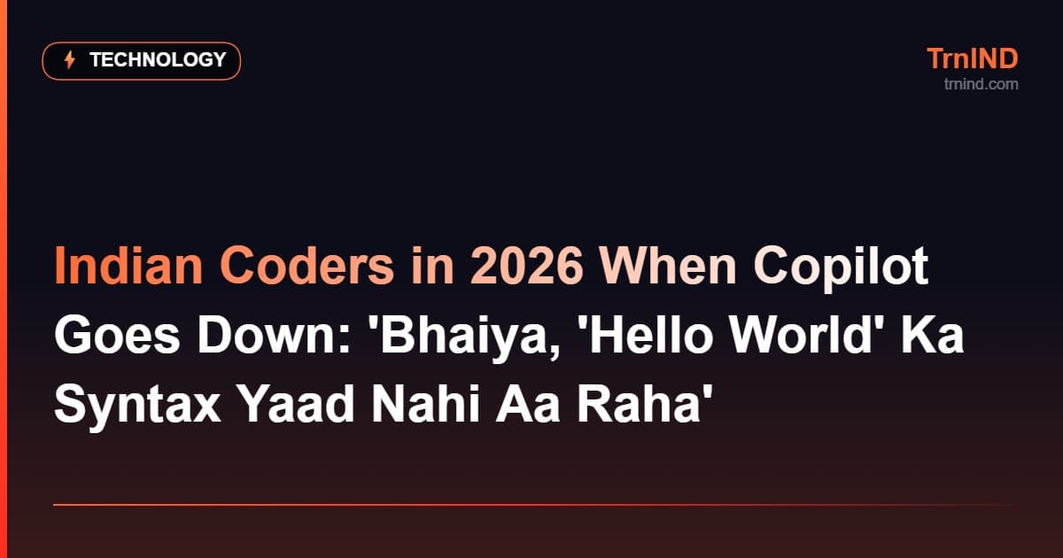 Indian Coders in 2026 When Copilot Goes Down: 'Bhaiya, 'Hello World' Ka Syntax Yaad Nahi Aa Raha' – Technology