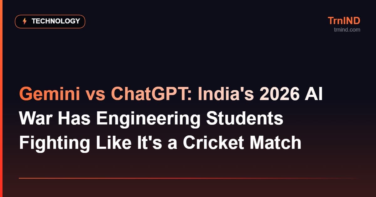 Gemini vs ChatGPT: India's 2026 AI War Has Engineering Students Fighting Like It's a Cricket Match – Technology