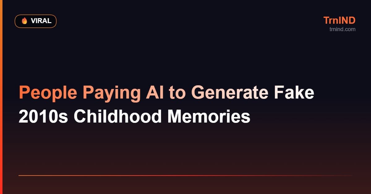 People Paying AI to Generate Fake 2010s Childhood Memories – Viral