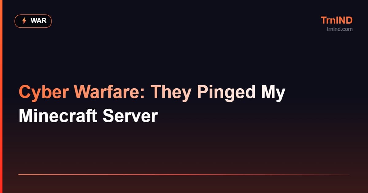 Cyber Warfare: They Pinged My Minecraft Server – War